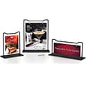 5w x 7h, 8 1/2w x 11h, 11w x 8 1/2h, 11w x 4h Countertop Flip Ring Sign Stand