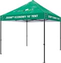 10' Economy Pop Up Tent; Black, Blue, Grey, Red, White or Custom Graphics