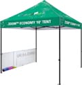 10' Popup Tent Half Wall Kit Only; Black, Blue, Grey, Red, White or Custom Graphics