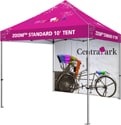 10' Popup Tent Full Wall Kit Only; Black, Blue, Grey, Red, White or Custom Graphics